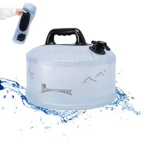 13L Camping Portable Water Bag Outdoor Hiking Travel Emergency Car Water Storage Equipment Home Living Water Tanks Foldable Water Container (Option: 13L-Transparent B)